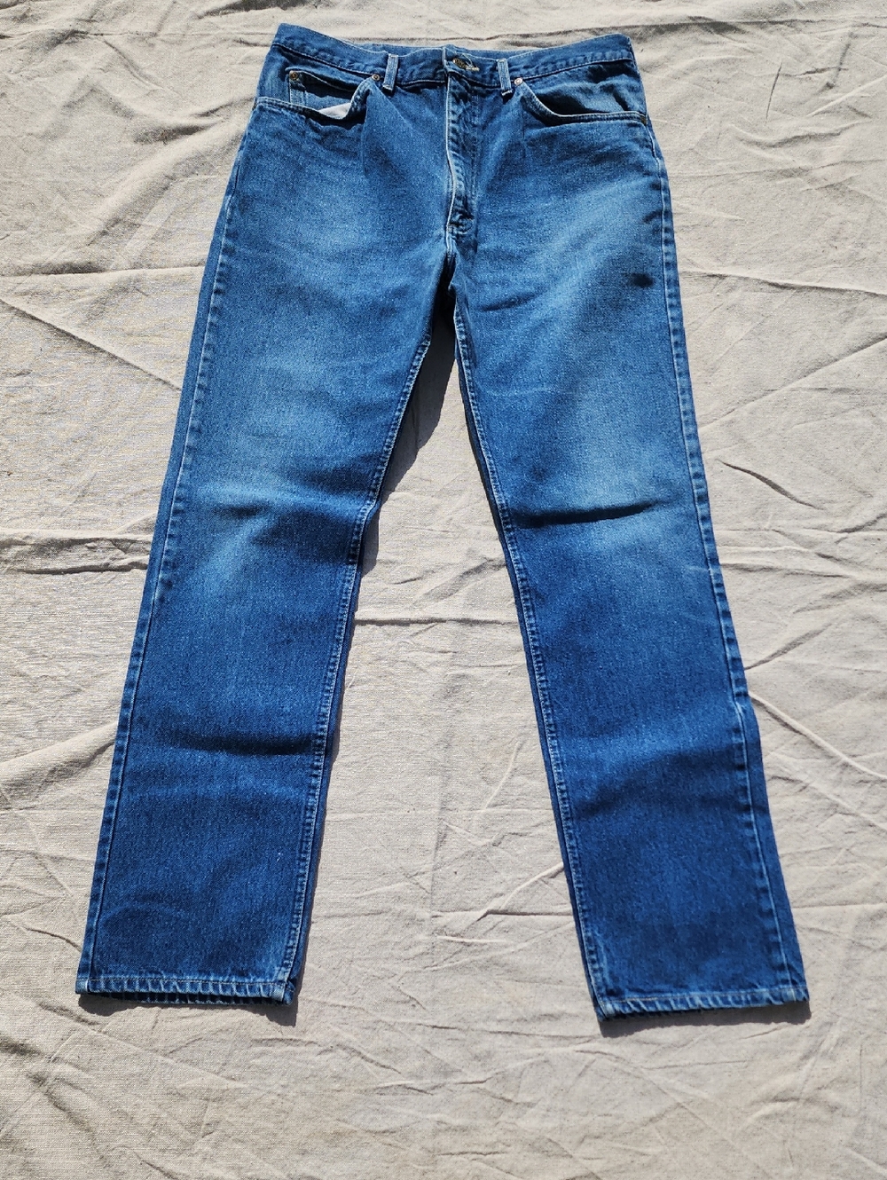80's Riders by Lee Men's Classic Dark Blue Straight Jeans 36x34